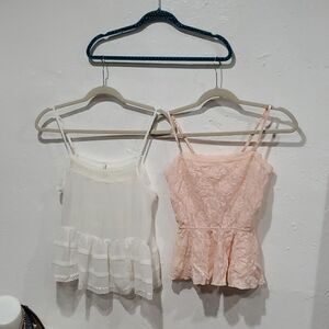 Hanky Panky & Free People Lace Tank Top Bundle Size S